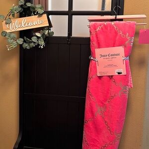 Juicy Couture Pink Decorative Throw Blanket
